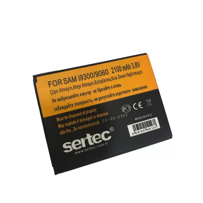 Samsung GALAXY S3 i9300 / 9060 / 9082 Uyumlu Batarya