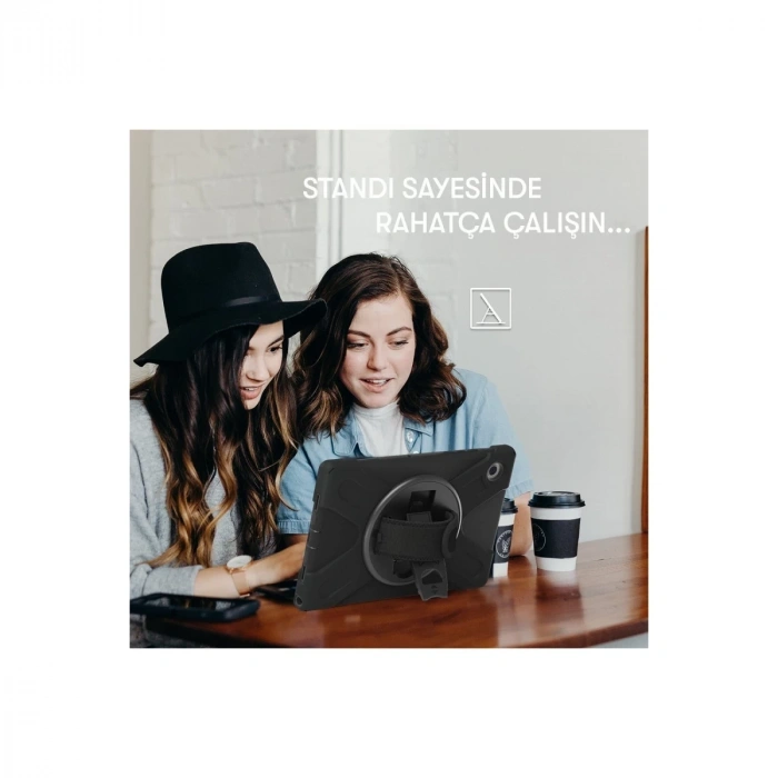 Samsung Galaxy Tab A11 Plus Kılıf Amazing Tablet Kapak - Siyah
