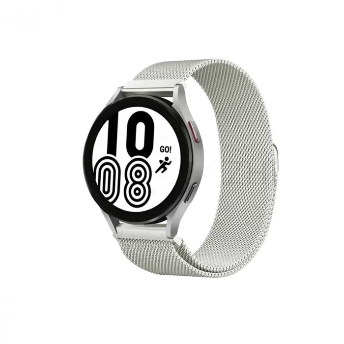 Samsung Galaxy Watch 4 Metal Mıknatıslı Kordon - Gümüş
