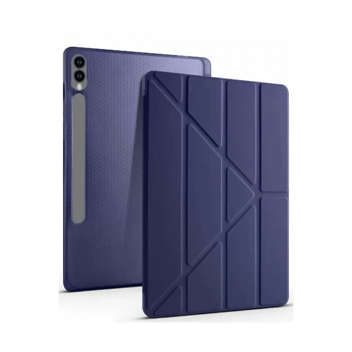 Samsung Galaxy X610 Tab S9 Fe Plus 12.4 Kılıf Kalemlikli Mars Tablet Kılıfı - Lacivert