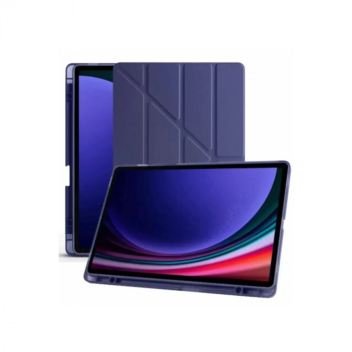 Samsung Galaxy X610 Tab S9 Fe Plus 12.4 Kılıf Kalemlikli Mars Tablet Kılıfı - Lacivert