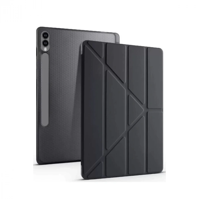 Samsung Galaxy X610 Tab S9 Fe Plus 12.4 Kılıf Kalemlikli Mars Tablet Kılıfı - Siyah