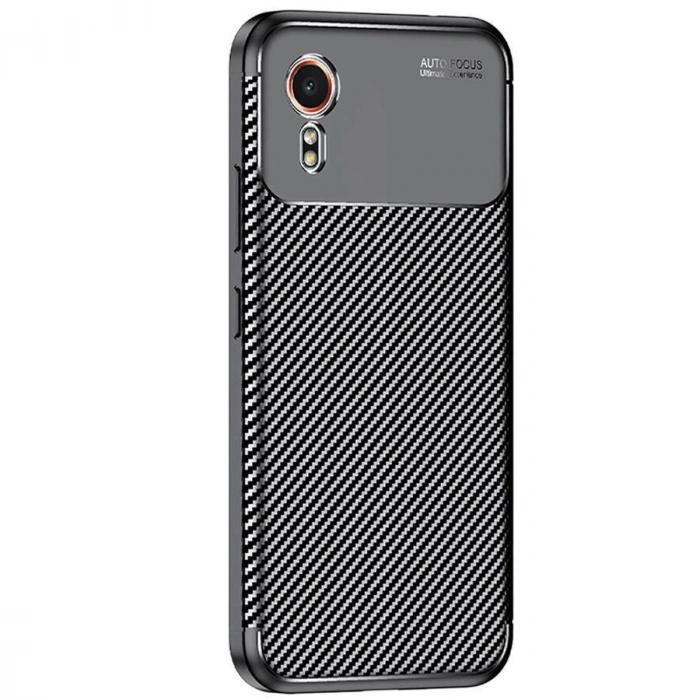 Samsung Galaxy Xcover 7 Kılıf Auto Focus Karbon Kapak - Siyah