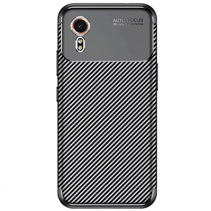 Samsung Galaxy Xcover 7 Kılıf Auto Focus Karbon Kapak - Siyah