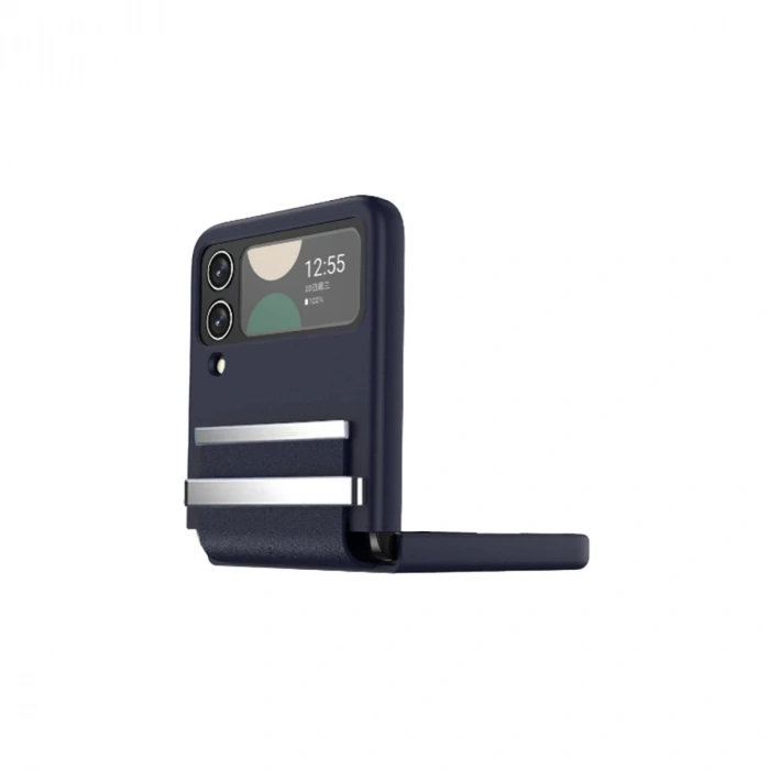 Samsung Galaxy Z Flip 4 Kılıf Belt Flip Kapak - Lacivert