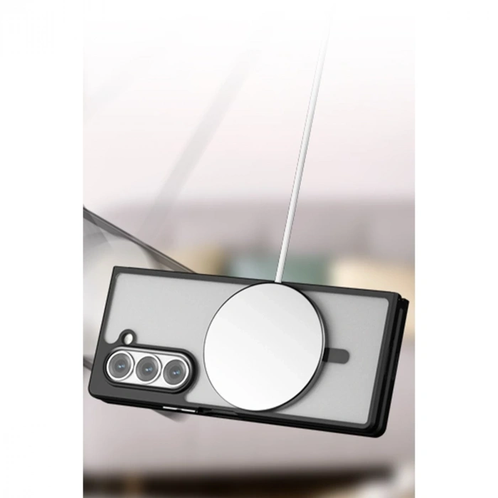 Samsung Galaxy Z Fold 5 Kılıf Blur Fold Magsafe Kapak - Siyah