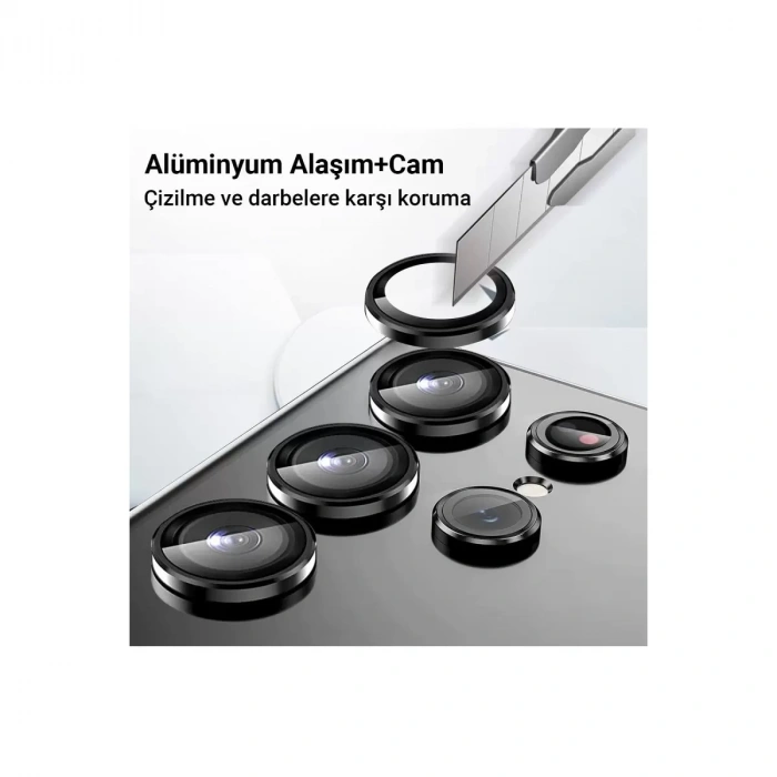Samsung Galaxy Z Fold 5 Valdez Metal Kamera Lens - Krem