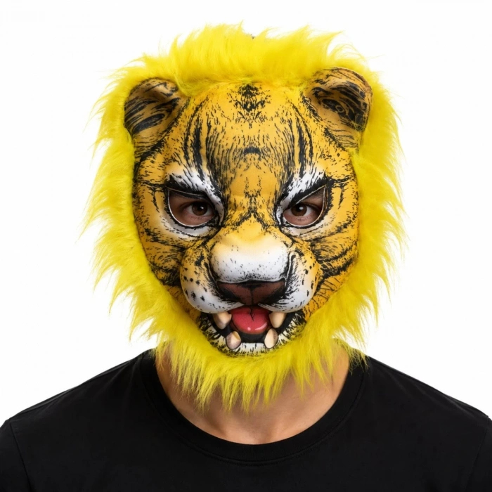 Sarı Yeleli Kaplan EVA Maske