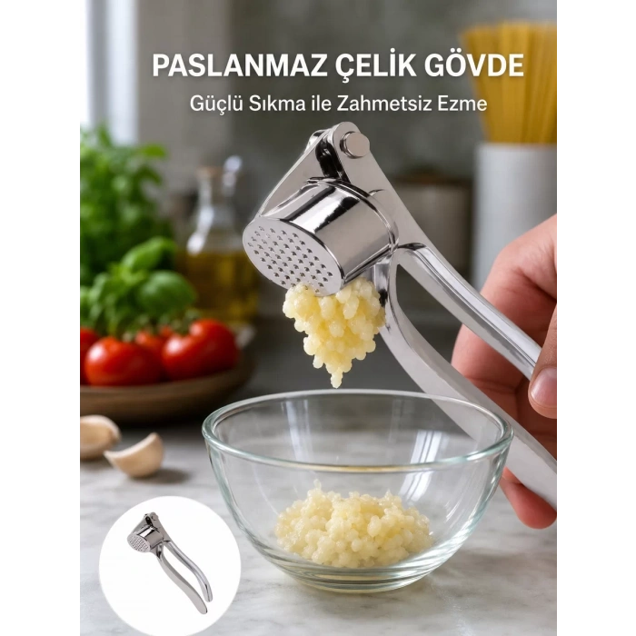 Sarımsak Presi Kolay Temizlik ve Yüksek Basınçlı Ezme