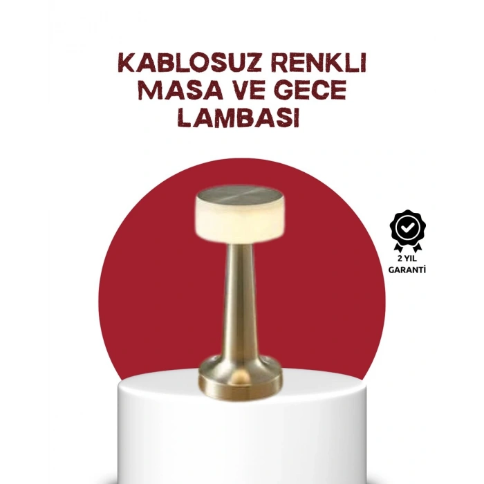 Şarj Edilebilir LED Masa Lambası – USB Girişli Metal Yapı