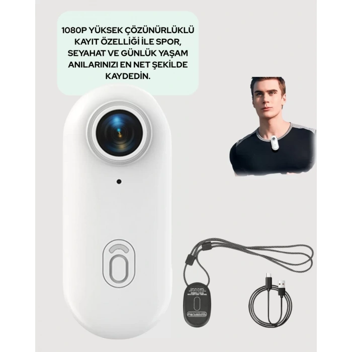 Şarj Edilebilir Uzun Ömürlü Mini Spor Kamera Full HD Yeni Nesil