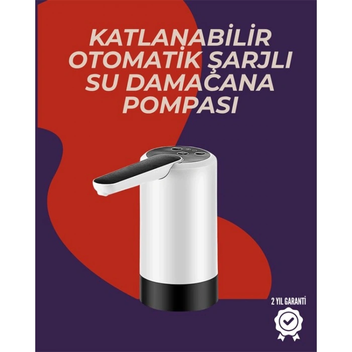 Şarjlı Damacana Su Pompası Otomatik ve Taşınabilir