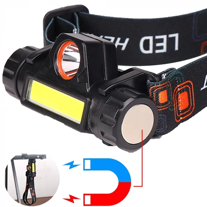 Şarjlı Dayanıklı Balıkçı Kafa Lambası Güçlü LED Aydınlatma Suya Dayanıklı Model WT-056