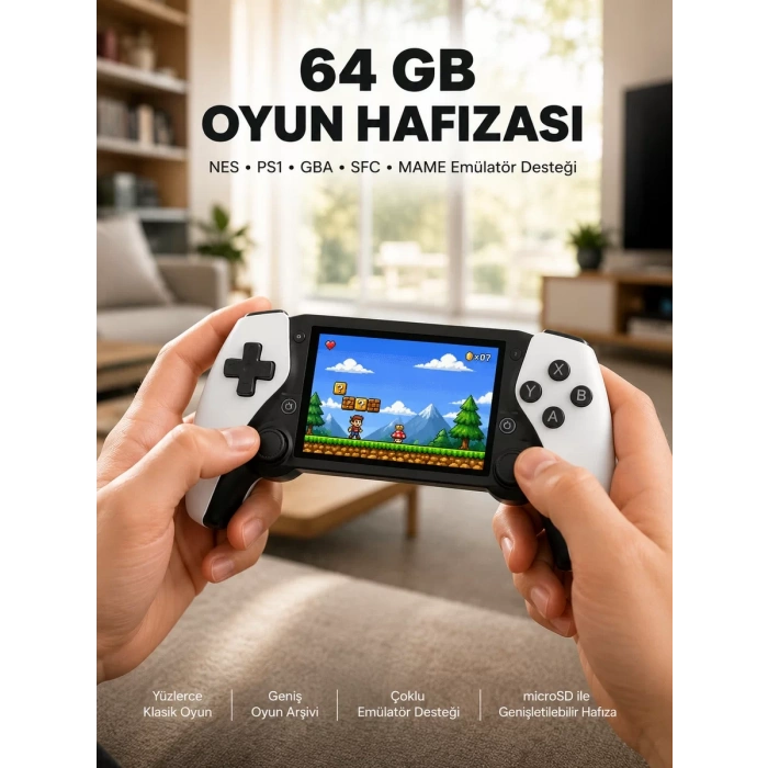 Şarjlı Hafıza Kart Destekli Oyun Konsolu Yeni Nesil