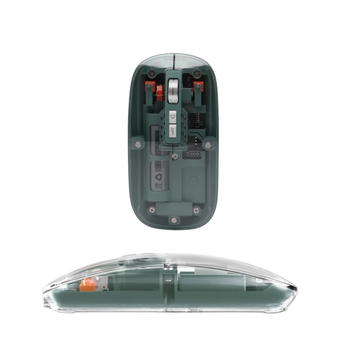 Şeffaf Tasarımlı Bluetooth Kablosuz Mouse Pilli Kullanım Yeni Nesil