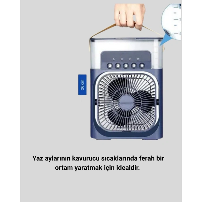 Sessiz Çalışan Turbo Fan Güçlü Hava Akışlı Masa Üstü Vantilatör