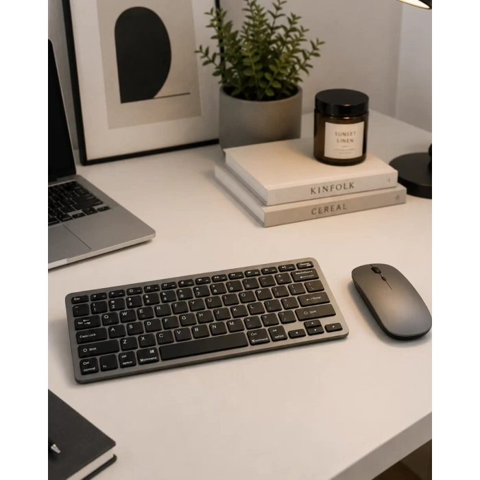 Sessiz Kullanım Sunan Bluetooth Klavye Mouse Seti Çoklu Cihaz Uyumlu