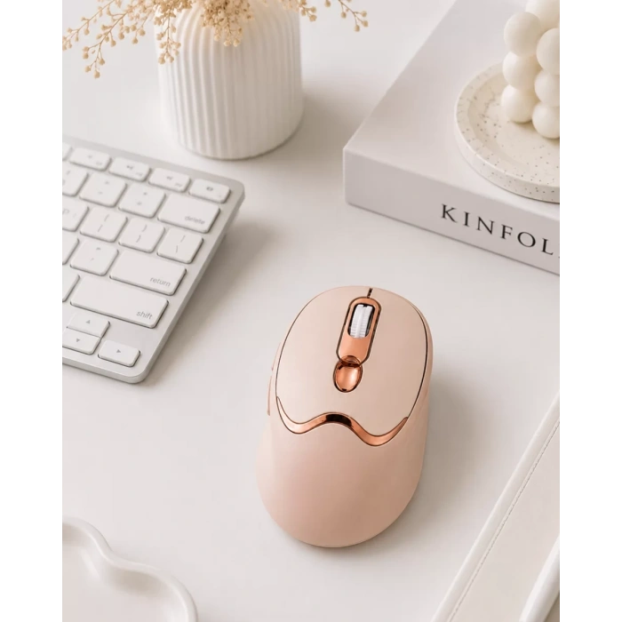Sessiz Tıklama Özellikli Şarjlı Kablosuz Mouse Çoklu Cihaz Uyumlu