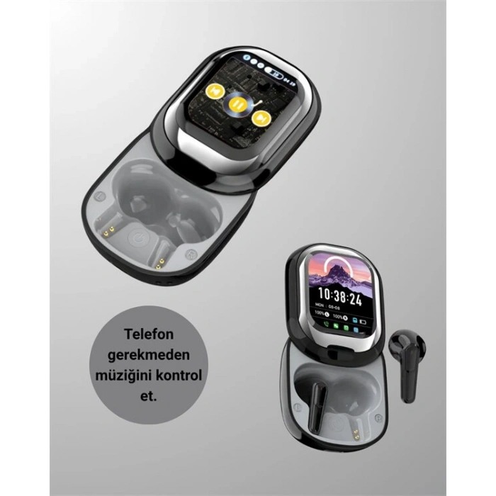 Şık Akıllı ve Güçlü: LED Ekranlı Kablosuz Kulaklık Seti