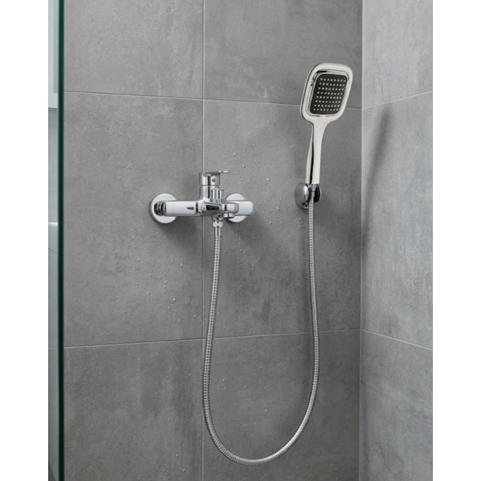 Siyah Duş Seti El Duşu Başlığı Spiral Hortum Dayanıklı Banyo Duş Aksesuarı