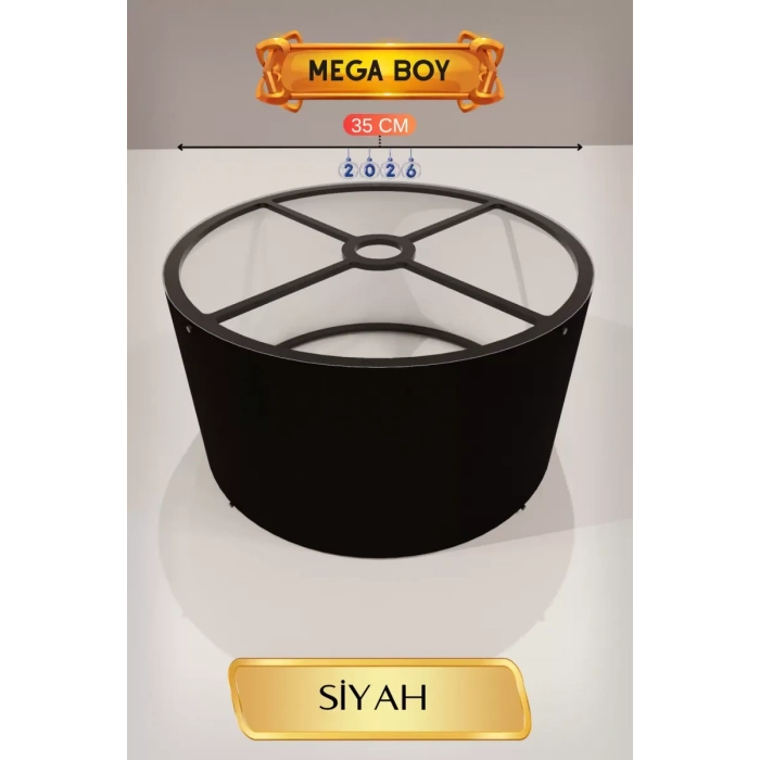 Siyah Lambader Başlığı 35 CM Mega Boy