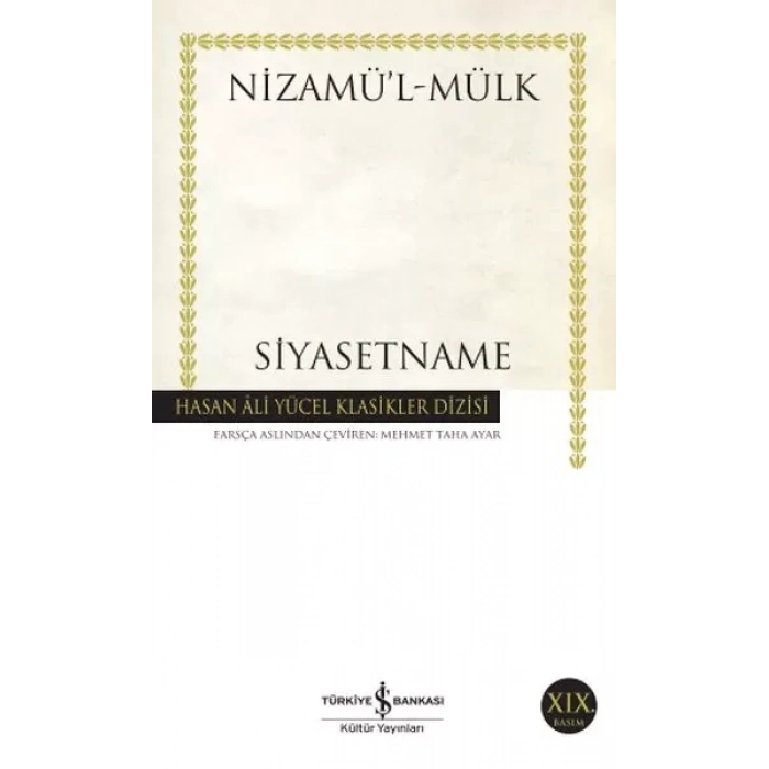 Siyasetname - Hasan Ali Yücel Klasikleri