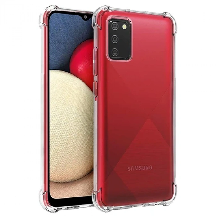 SM Galaxy A02S - M02S Anti-Drop Shockproof Darbe Emici Silikon Kılıf-(5775)