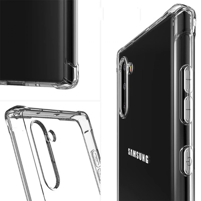 Sm Galaxy Note 10 Anti-Drop Darbe Emici Silikon Kılıf-(5775)