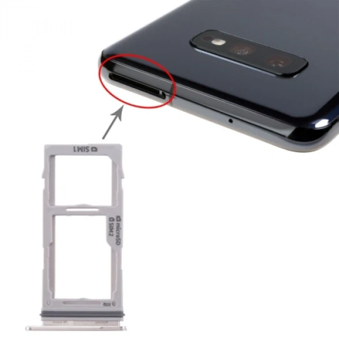 SM Galaxy S10+/S10/S10e Sim Kart Kapağı Tutucu Sim Yuvası (2SİM)-(5775)