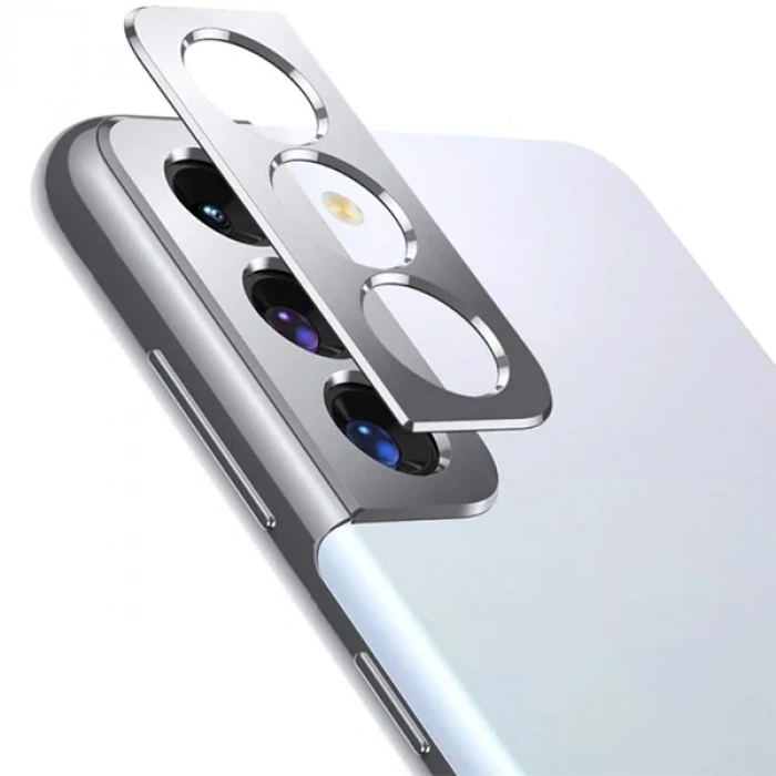 SM Galaxy S21 / S21+ 3D Metal Kamera Koruyucu Metal Lens-(5775)