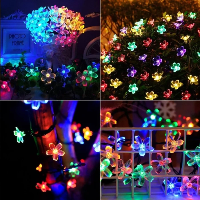 Solar 5 M 50 Led Papatya RGB 8 Fonksiyonlu