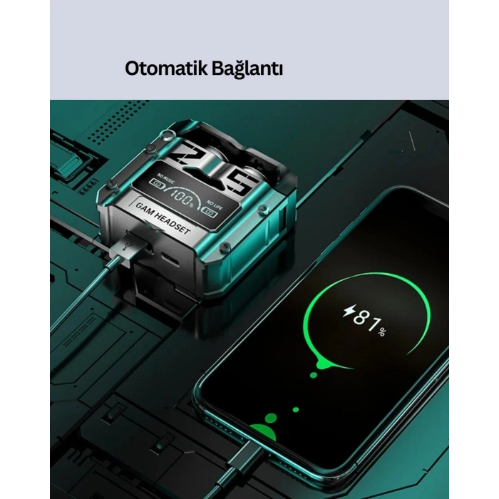 Su Geçirmez Bluetooth Kulak İçi Kablosuz Kulaklık 400mAh Pil