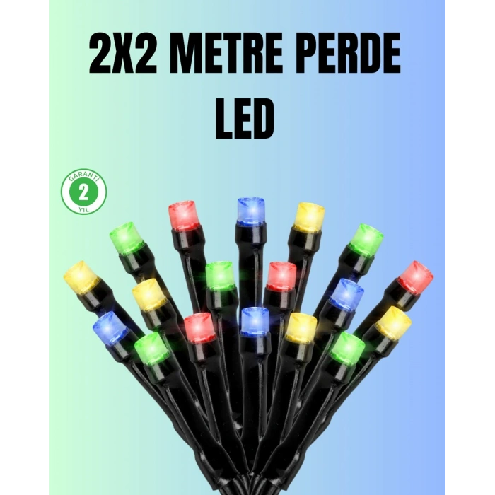 Su Geçirmez Pil Çalışan LED Perde Işık – İç ve Dış Mekan