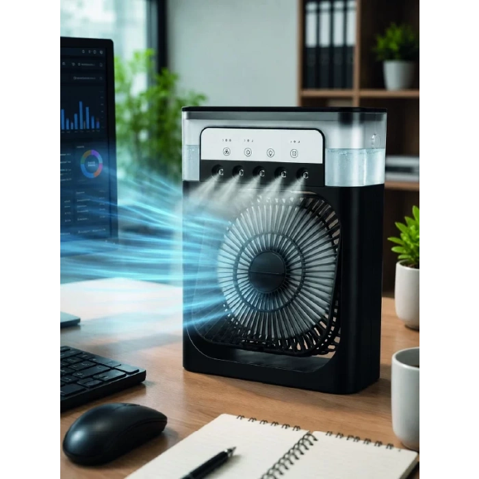 Su Hazneli Püskürtmeli Fan 1-3-5 Püskürtme Seçeneği Type-C Güç Girişi