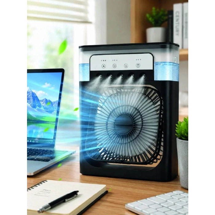 Su Hazneli Püskürtmeli Fan 1-3-5 Püskürtme Seçeneği Type-C Güç Girişi