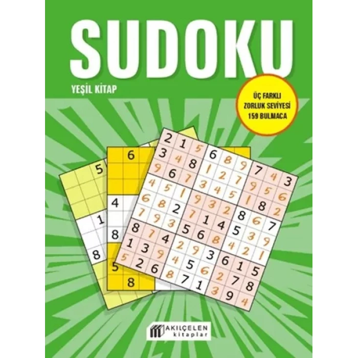 Sudoku Yeşil  - Üç Farklı Zorluk Seviyesi 159 Bulmaca