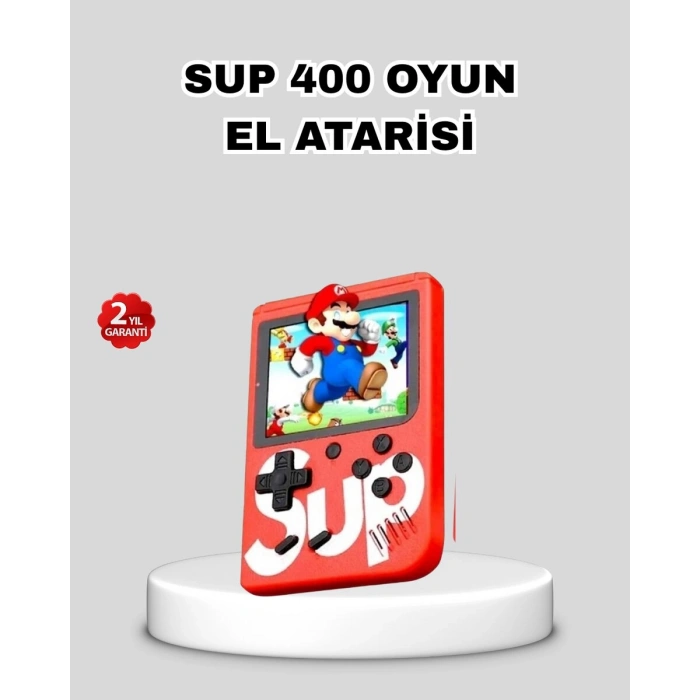 SUP Retro El Konsolu – 500 Oyun 2 Oyunculu 3 İnç Ekran Taşınabilir Şarjlı Atari
