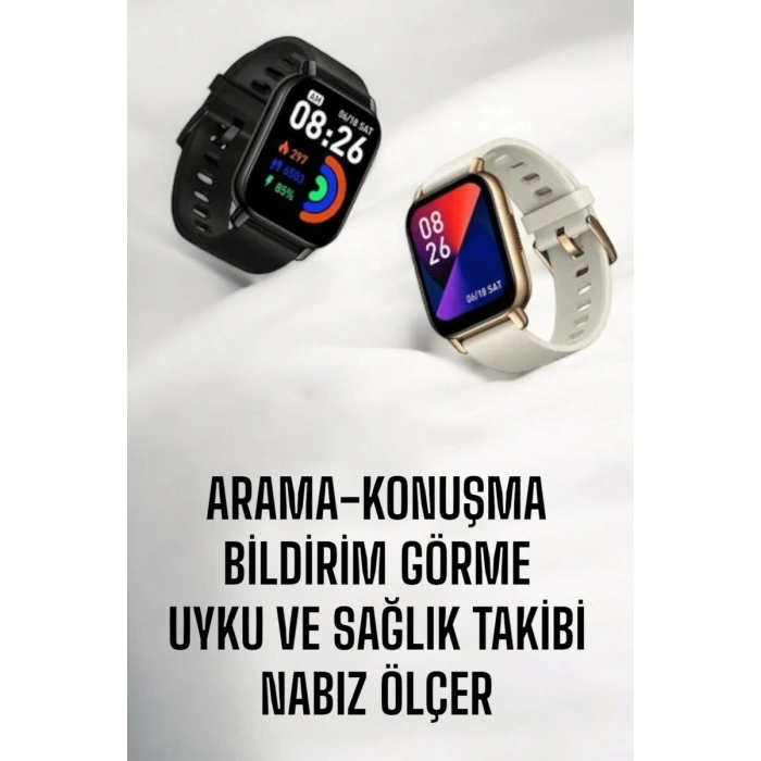 Suya Dayanıklı Bluetooth Akıllı Saat GPS Adımsayar Nabız & Sağlık Takibi
