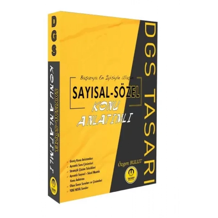 Tasarı DGS Sayısal Sözel Yetenek Konu Anlatımı Tek