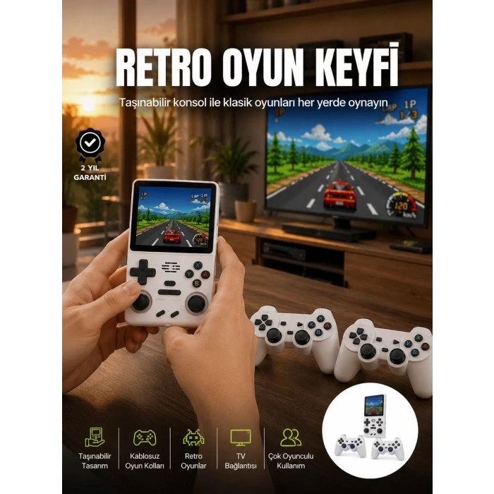 Taşınabilir El Konsolu Kablosuz Gamepadli Yeni Nesil