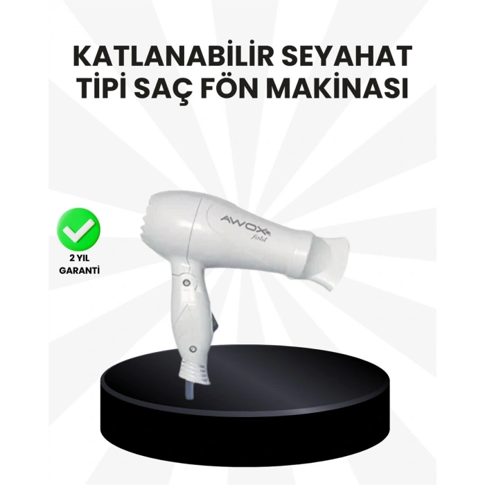 Taşınabilir Fön Makinesi Katlanır Gövde Enerji Tasarruflu