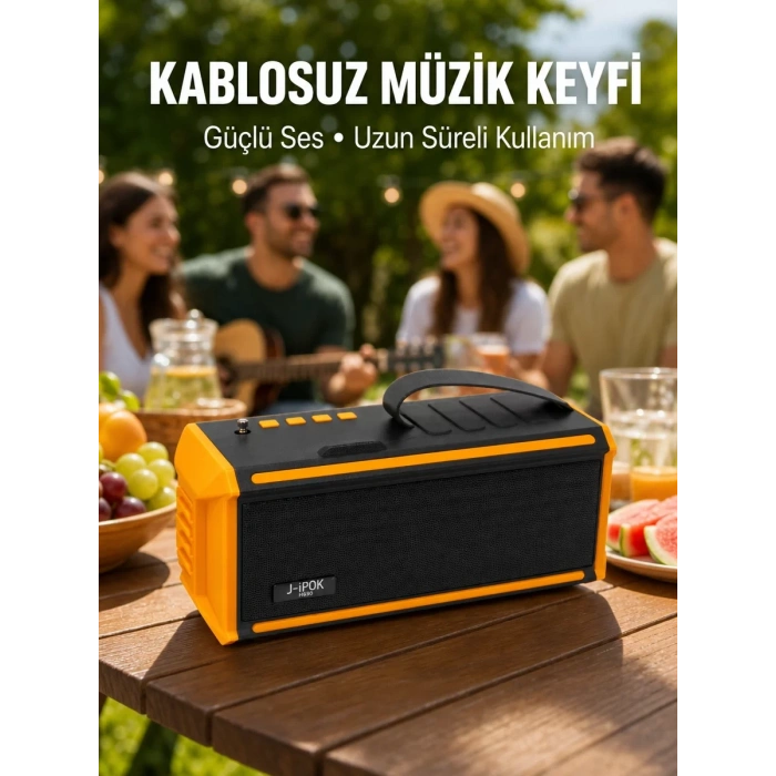 Taşınabilir J-IPOX P520 1200 mAh Bluetooth Hoparlör Mikrofonlu Yeni Nesil