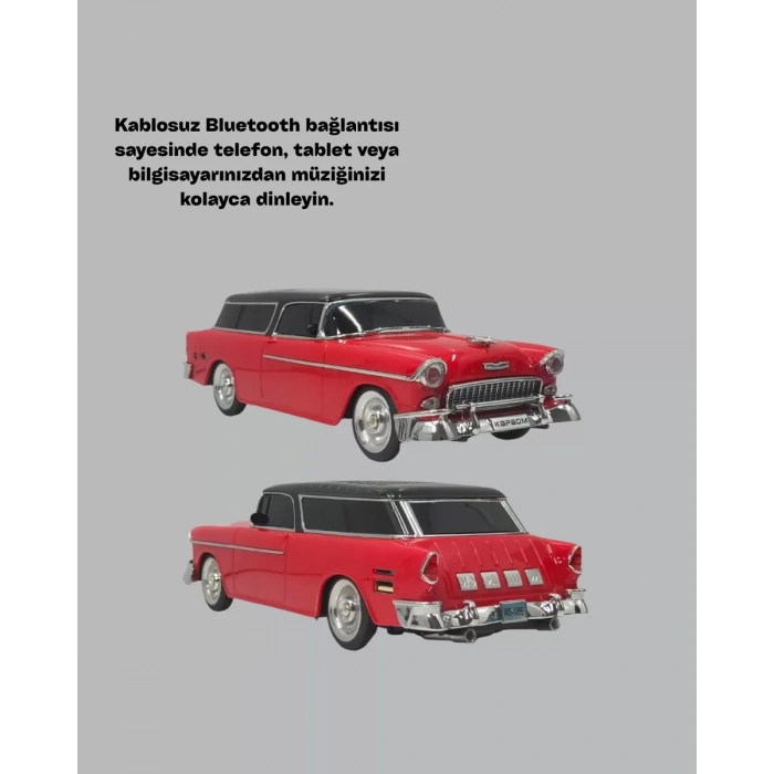 Taşınabilir Klasik Araç Tasarımlı Kablosuz Hoparlör