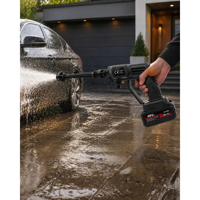 Taşınabilir Şarjlı Oto Yıkama Makinesi Basınçlı Su Püskürtme Tabancası