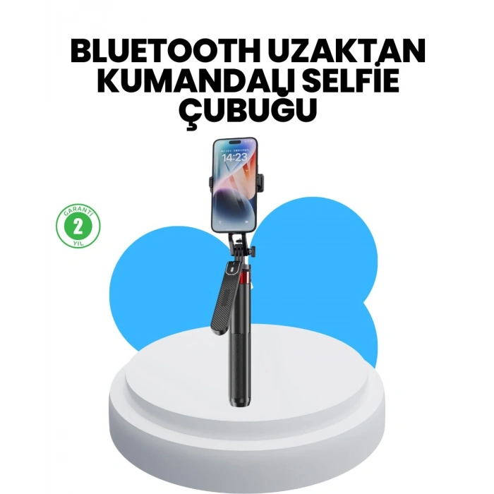 Taşınabilir Tripod ve Selfie Çubuğu Vlog ve Video Çekimi