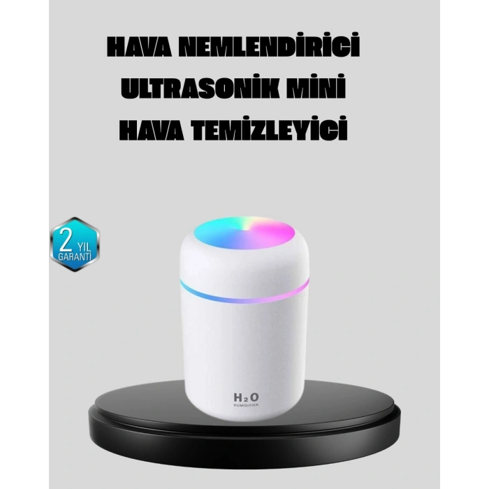 Taşınabilir USB Mini Nemlendirici – LED Aydınlatmalı Çift Püskürtme Modu