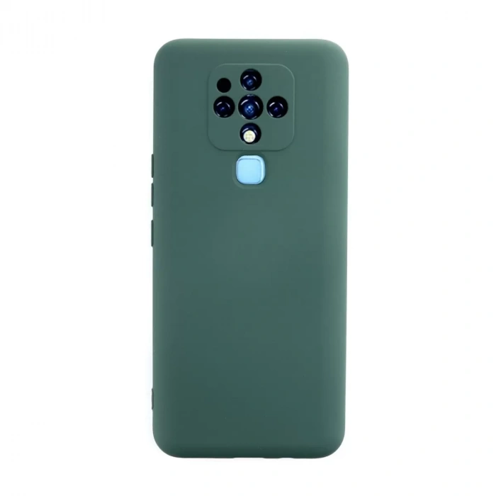 Tecno Camon 16 Kılıf Nano İçi Kadife Silikon - Koyu Yeşil