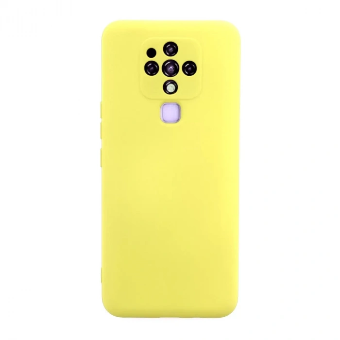 Tecno Camon 16 Kılıf Nano İçi Kadife Silikon - Sarı