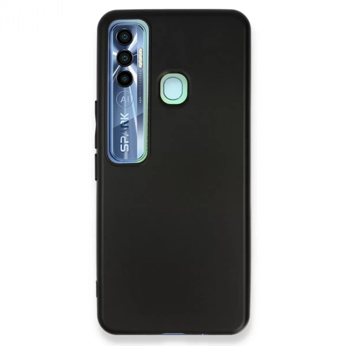 Tecno Spark 7 Pro Kılıf First Silikon - Siyah