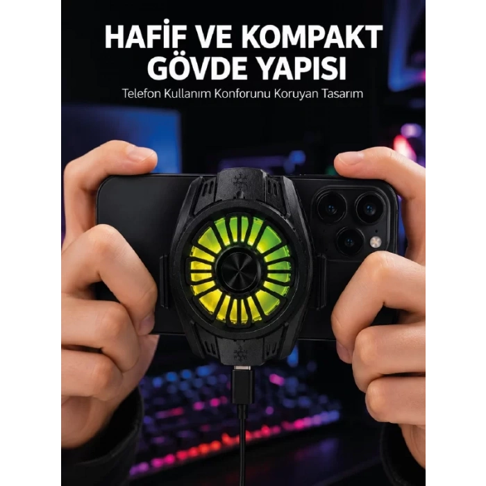 Telefon ve Tablet Uyumlu Manyetik Mobil Soğutucu Fan